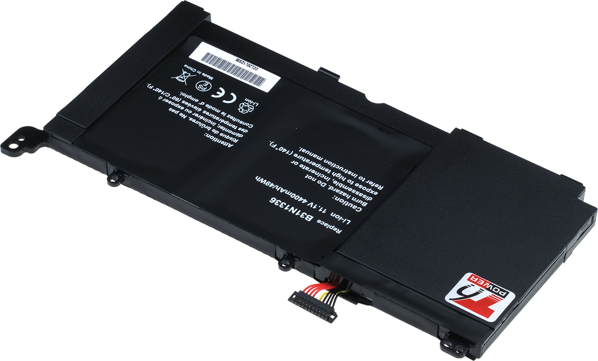 Batéria T6 Power pre Asus VivoBook S551L, R551L, K551L, V551L séria, 4400mAh, 49Wh, 3cell, Li-pol 