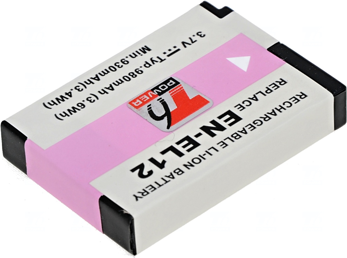 Batéria T6 Power Nikon EN-EL12, 1050mAh, 3, 8Wh, čierna 