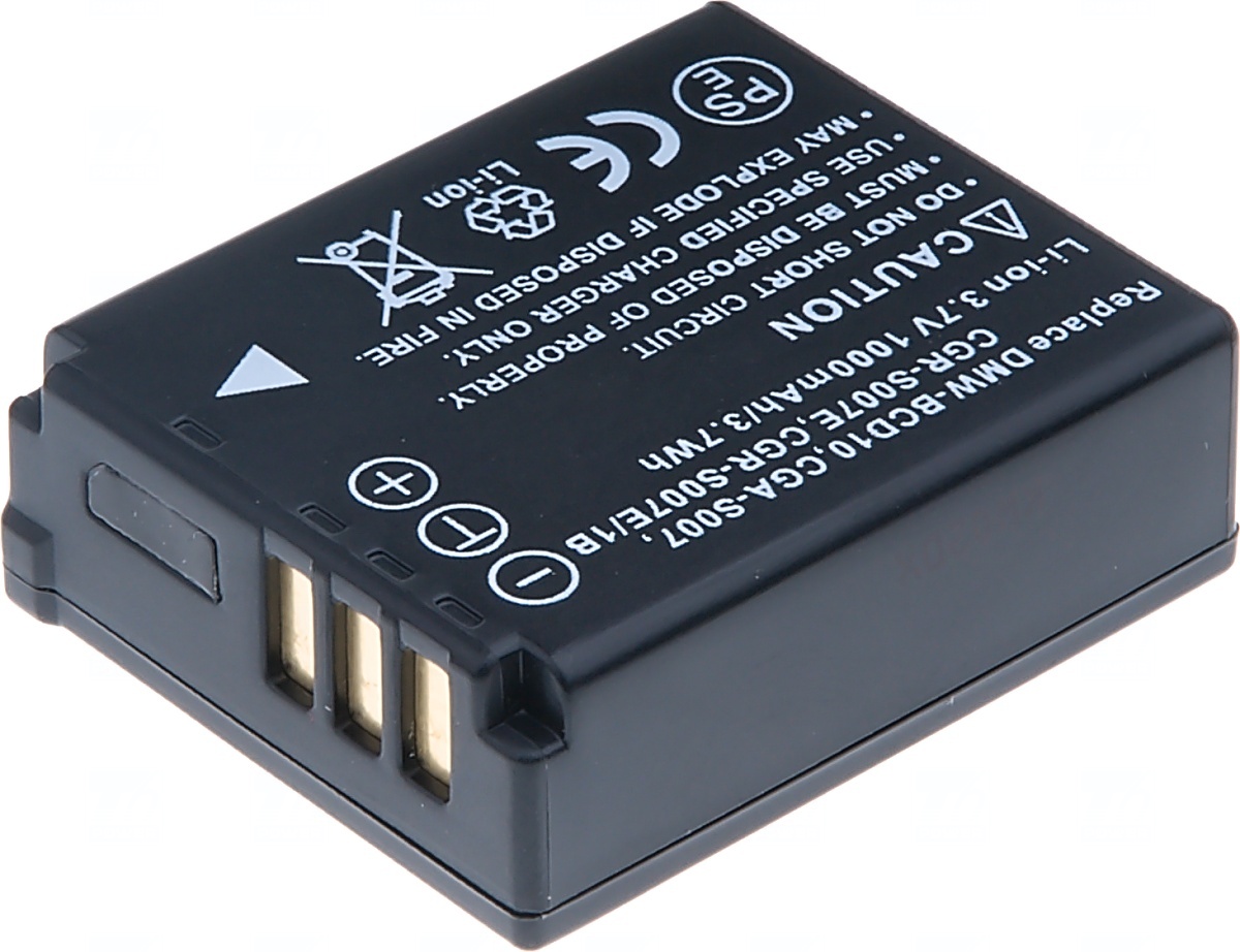 Batéria T6 Power pre Panasonic DMW-BCD10, CGA-S007, CGR-S007E, CGR-S007E/ 1B, 850mAh, 3, 1Wh