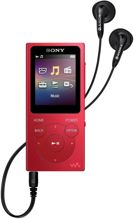 Sony MP3 8GB NW-E394L, červený 