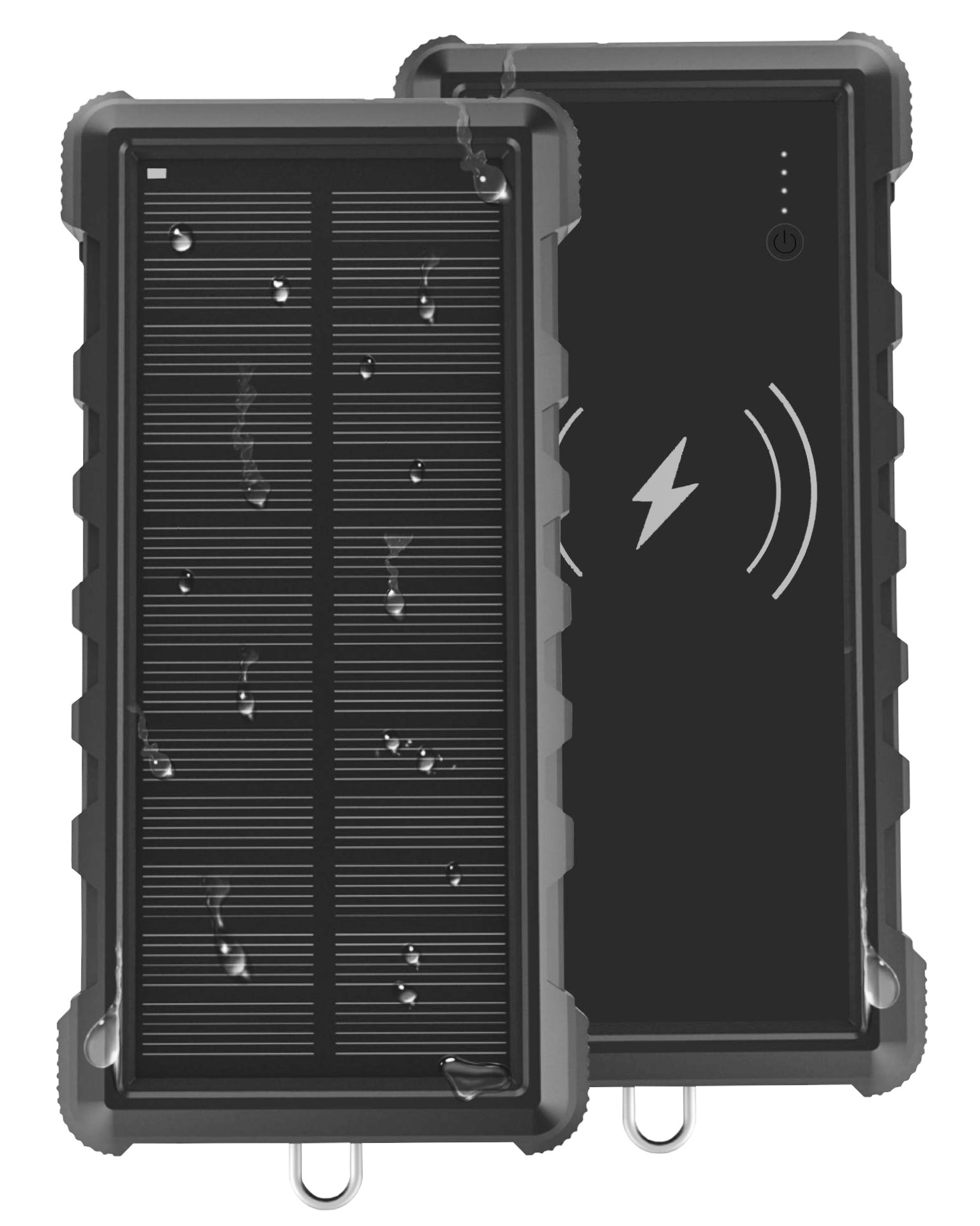 Viking solární outdoorová powerbanka W24W 24000 mAh,  bezdrátové nabíjení