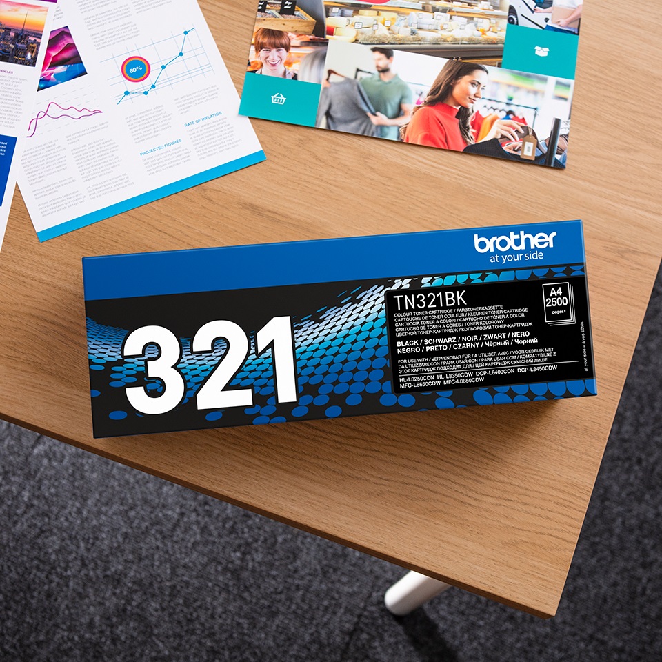 Brother TN-321BK, toner black, 2 500 str. 