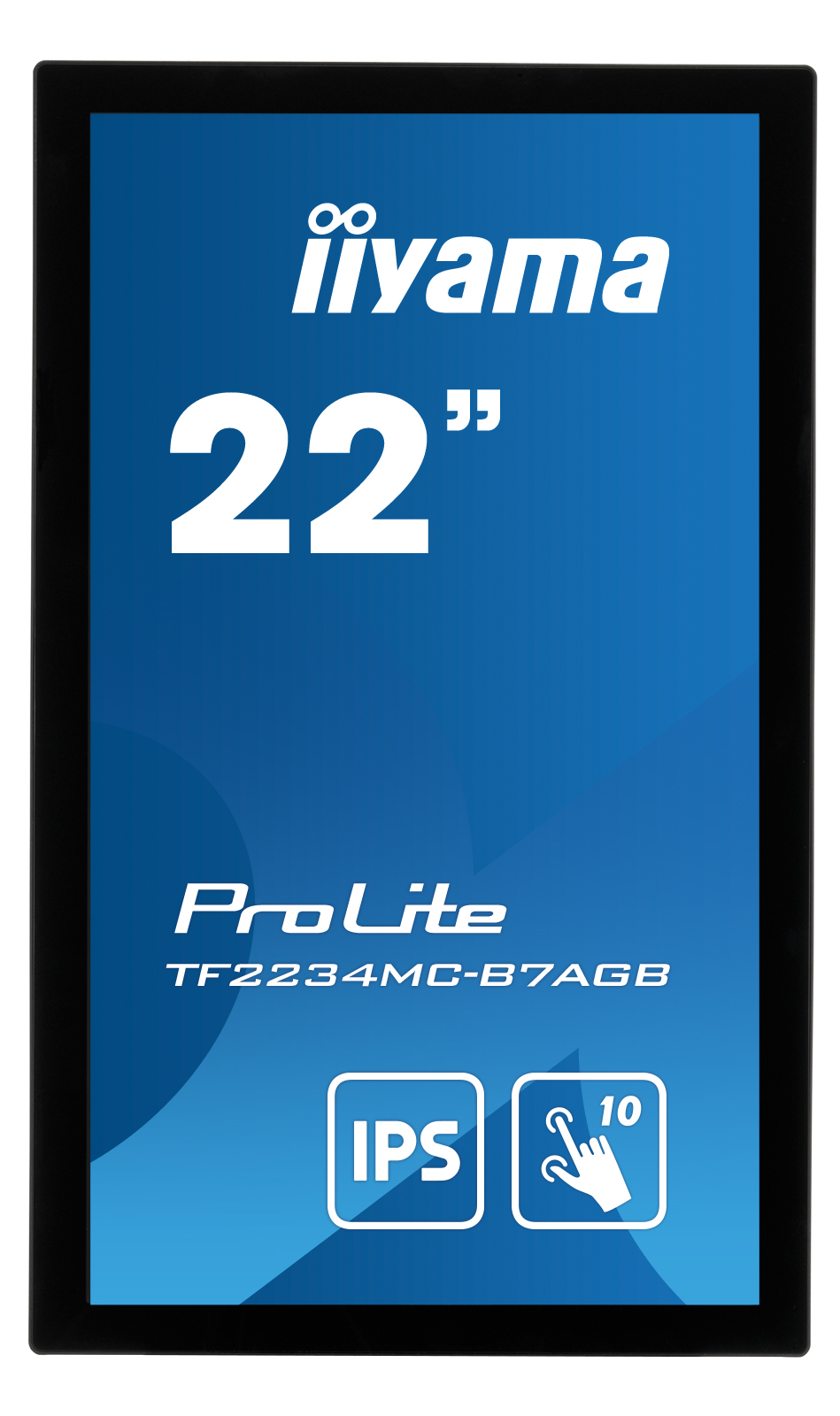 22" iiyama TF2234MC-B7AGB: IPS, FullHD, capacitive, 10P, 350cd/ m2, VGA, HDMI, DP, IP65, čierny 
