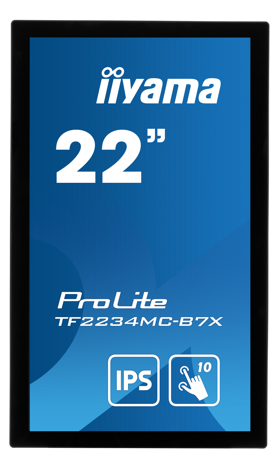22" iiyama TF2234MC-B7X: IPS, FullHD, capacitive, 10P, 350cd/ m2, VGA, DP, HDMI, IP65, čierny 