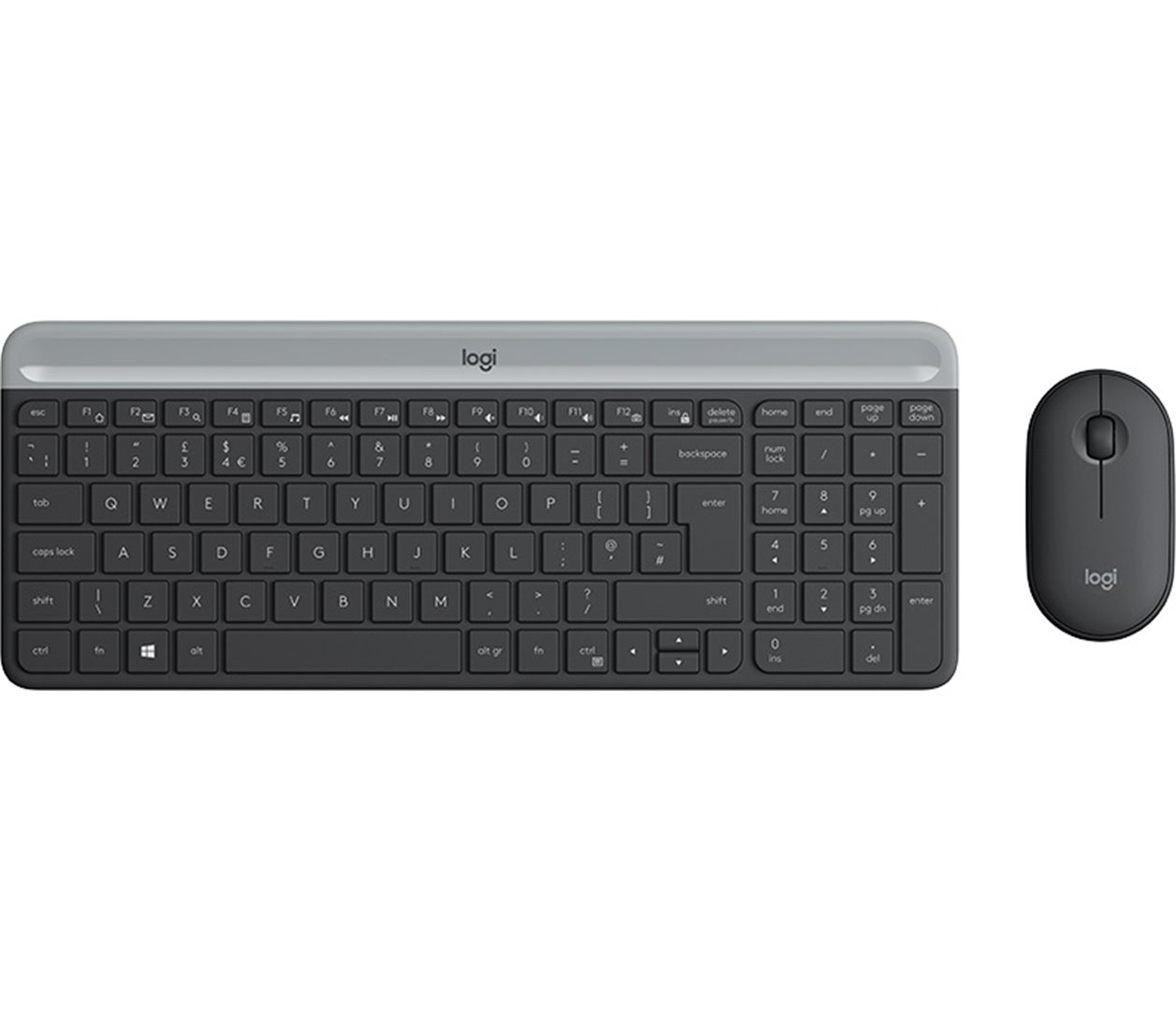 set Logitech slim Wireless MK470 - graphite, US