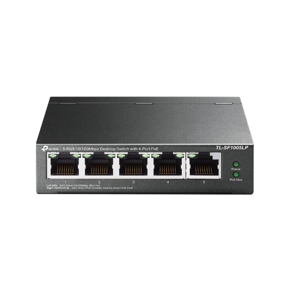 TP-Link TL-SF1005LP 5x10/ 100 (4xPOE) 41W Desktop Steel CCTV Switch