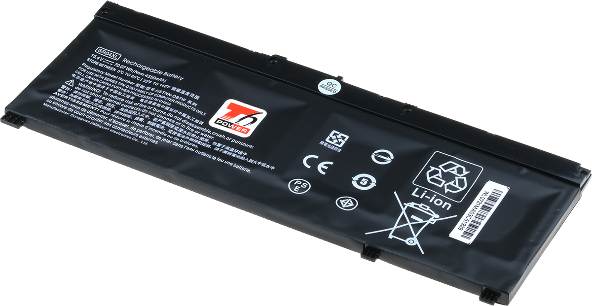 Batéria T6 Power pre HP Omen 15-ce000, Pavilion Power 15-cb000 serie, 4550mAh, 70Wh, 4cell, Li-pol