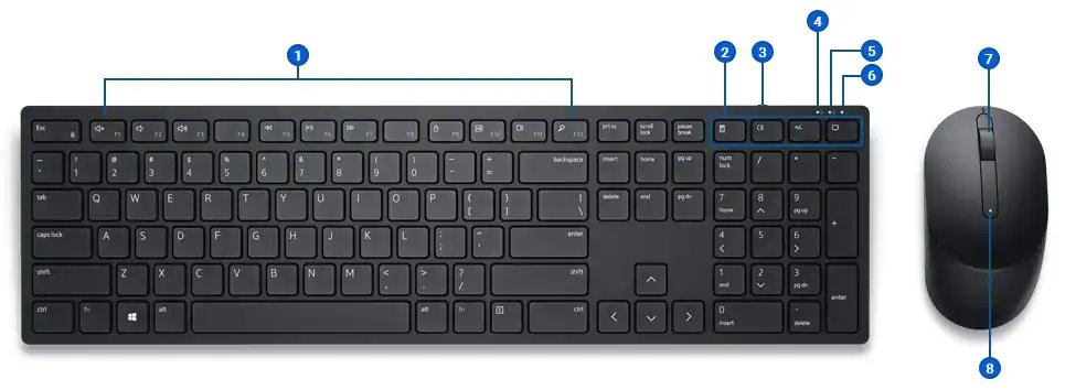 Dell set klávesnica + myš, KM5221W, bezdrôtová, US/ 580-AJRP 