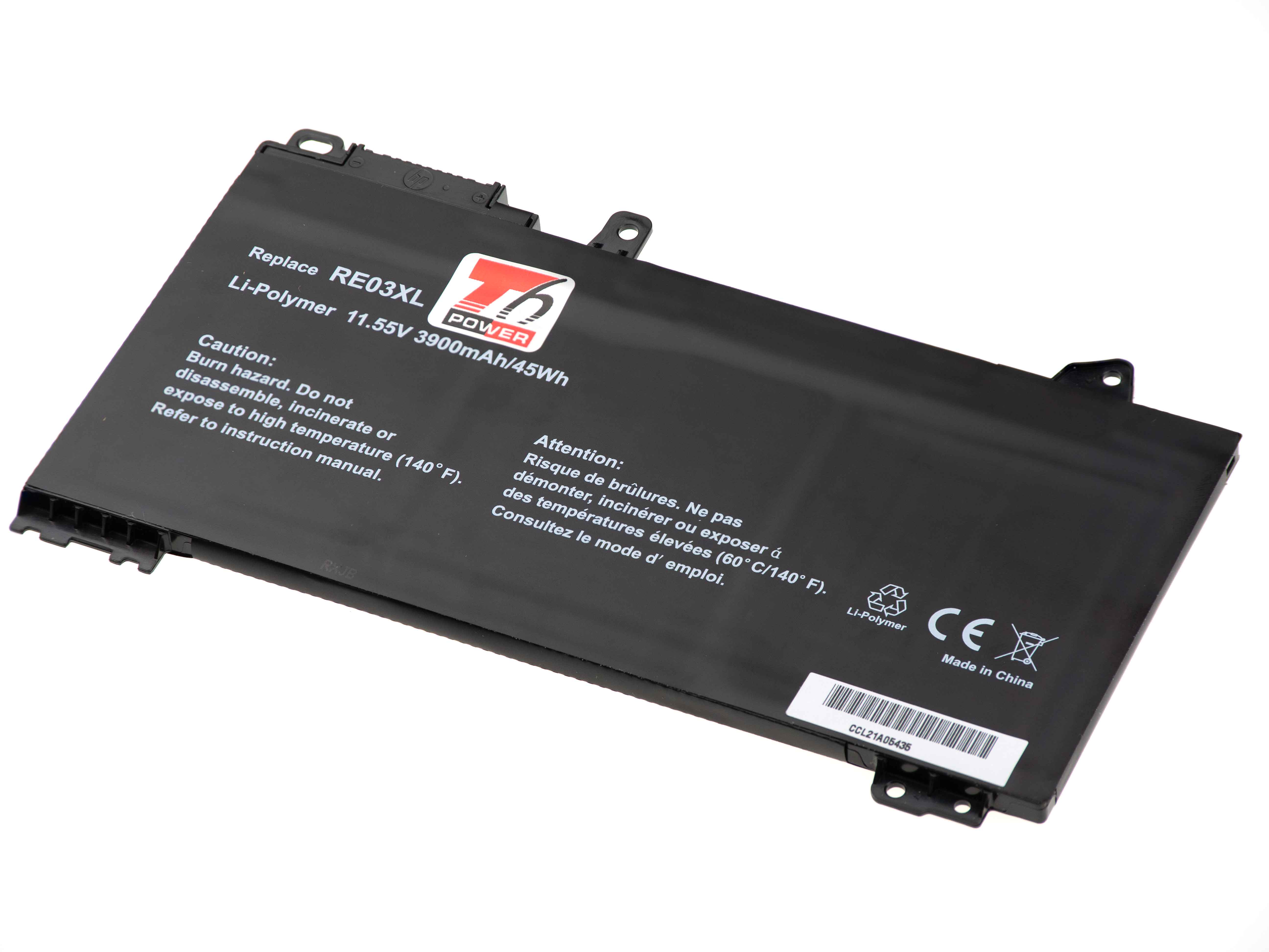 Batéria T6 Power pre HP ProBook 430 G6, 440 G6, 445 G6, 450 G6, 455 G6, 3900mAh, 45Wh, 3cell, Li-pol