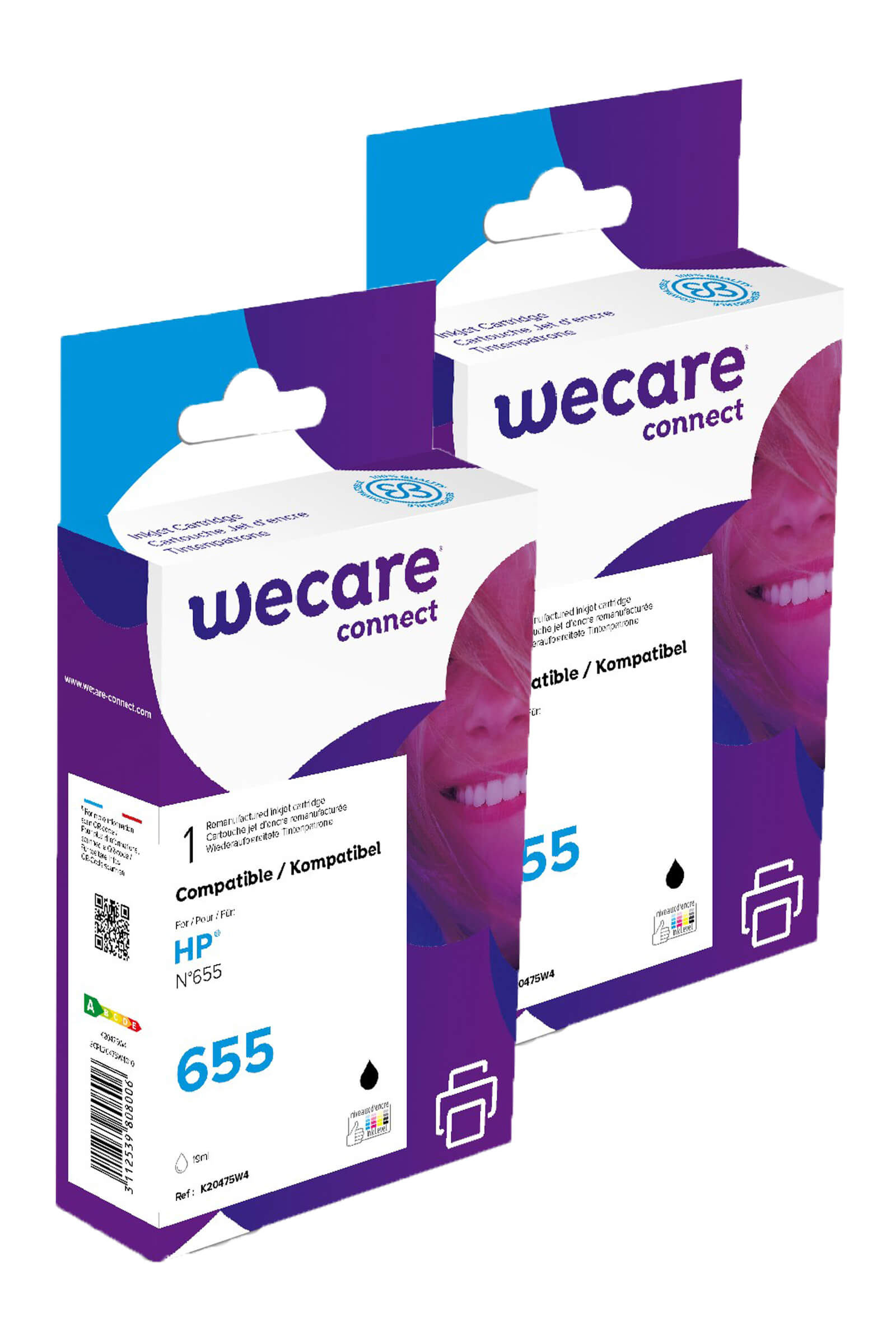WECARE ARMOR sada ink pre HP CZ109AE
2x19ml, čierna, CZ109AE