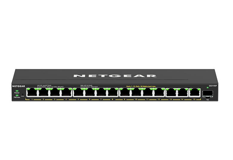 NETGEAR 16PT GE PLUS SWCH W/ POE+ 
