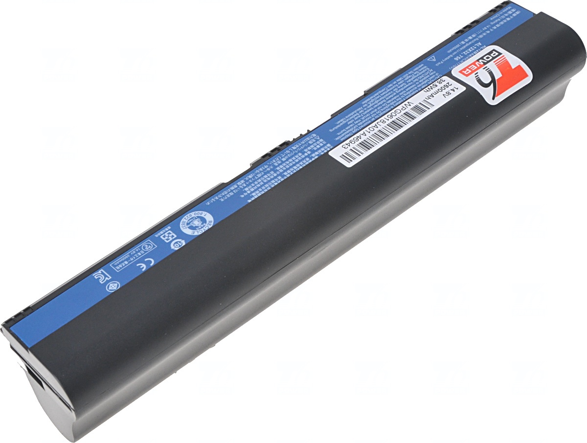 Batéria T6 power Acer Aspire One 725, 756, V5-121, V5-131, V5-171, TravelMate B113-E, 4cell, 2600mAh 