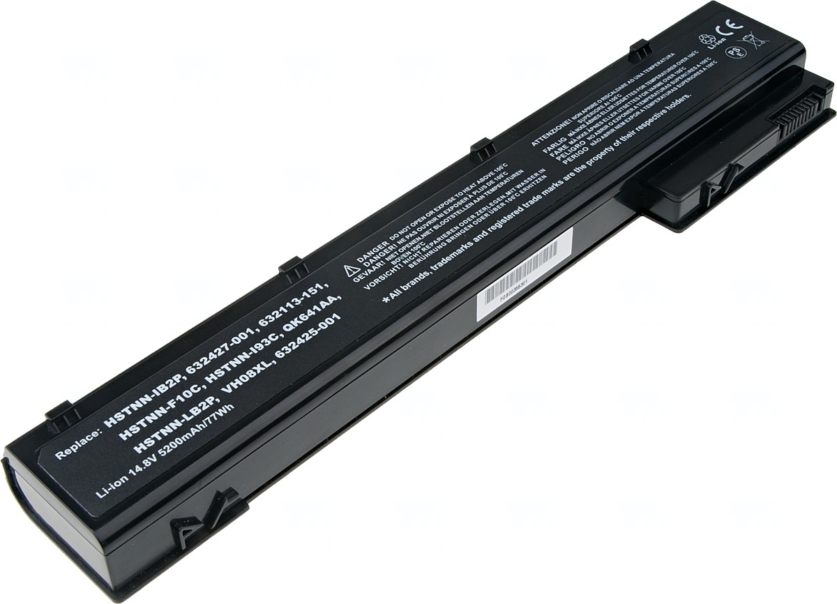 Batéria T6 Power pre HP EliteBook 8560w, 8570w, 8760w, 8770w, 5200mAh, 77Wh, 8cell