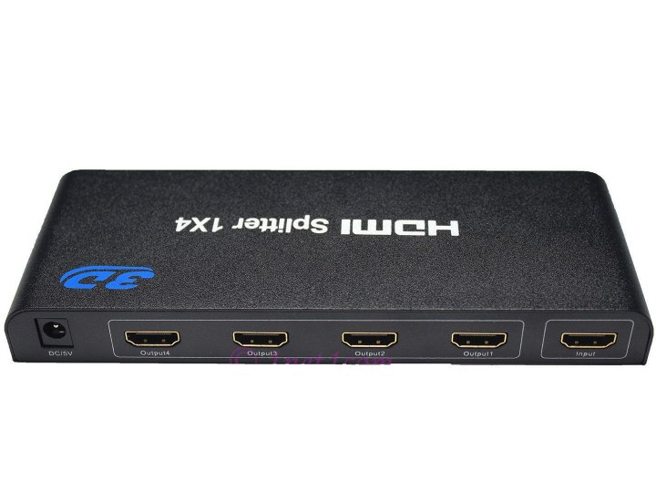 HDMI 1.4a splitter 1-4 portů kovový, 3D, FullHD