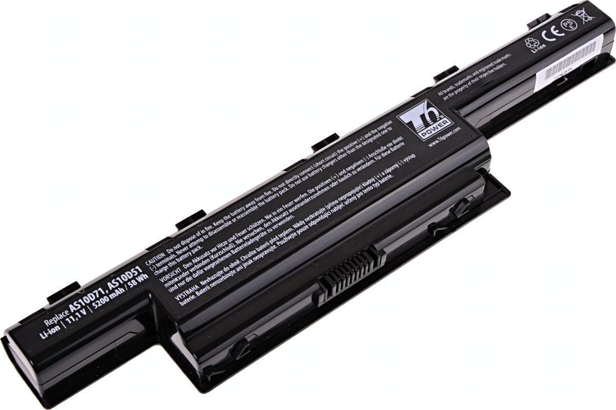 Batéria T6 Power pre Acer Aspire 4741, 5551, 5741, 5751, TravelMate 4750, 5740, 5200mAh, 58Wh, 6cell
