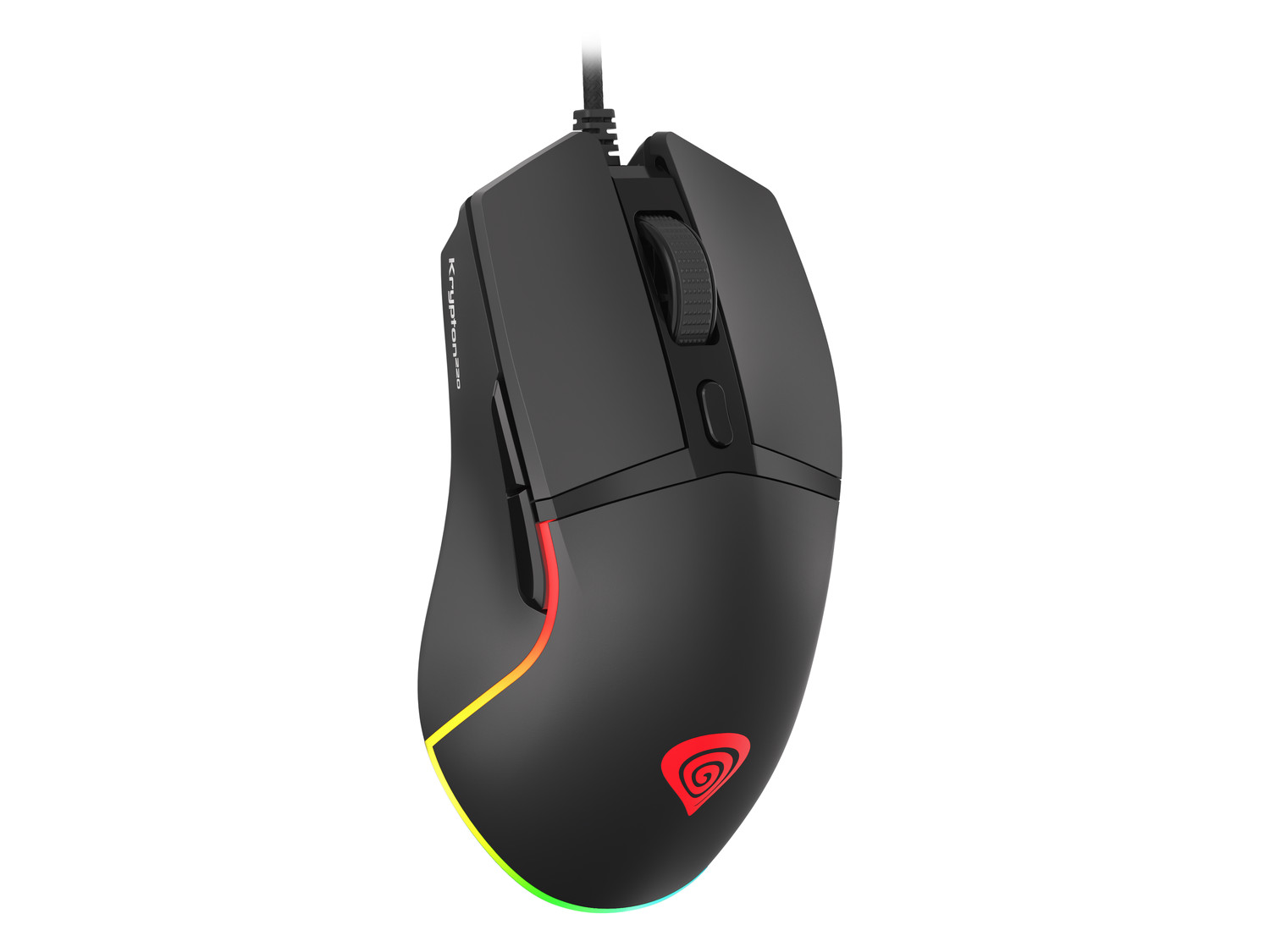 Genesis herná optická myš KRYPTON 220/ RGB/ 6400 DPI/ Herná/ Optická/ 6 000 DPI/ Drôtová USB/ Čierna 
