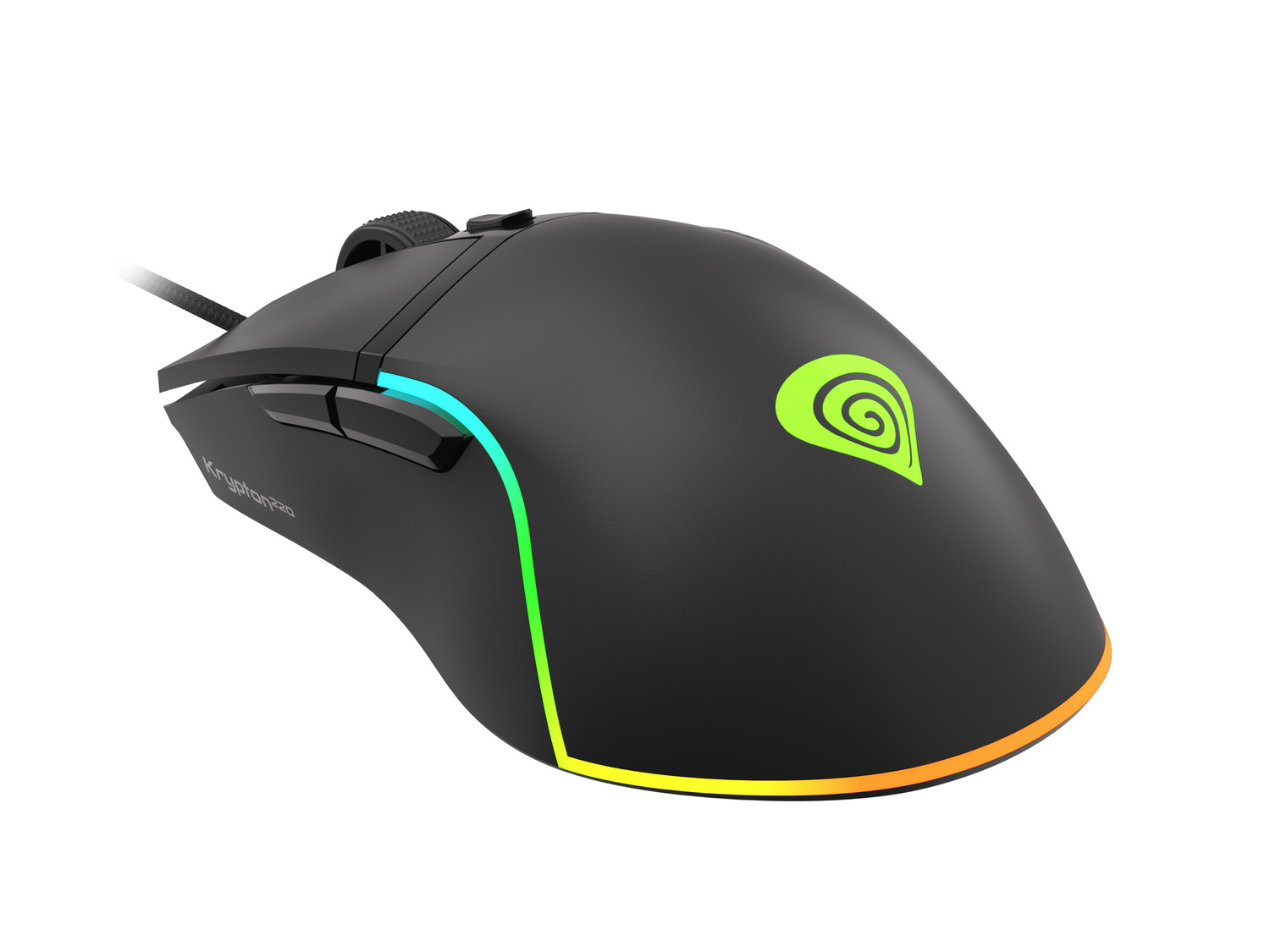 Genesis herná optická myš KRYPTON 220/ RGB/ 6400 DPI/ Herná/ Optická/ 6 000 DPI/ Drôtová USB/ Čierna 
