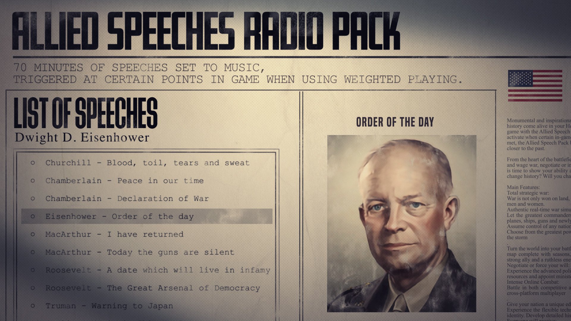 ESD Hearts of Iron IV Allied Speeches Pack 