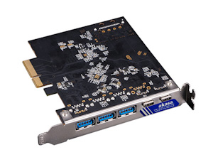 AKASA PCIe karta 2xUSB 3.2 Gen 2 Type-C a 3xType-A 