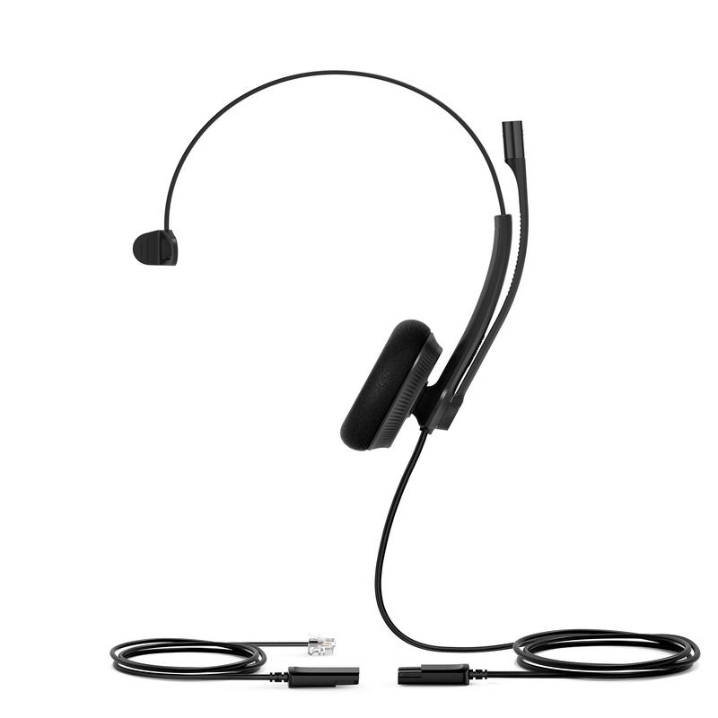 Yealink YHS34 Lite Mono náhlavná súprava na jedno ucho s QD-RJ9 konektormi 