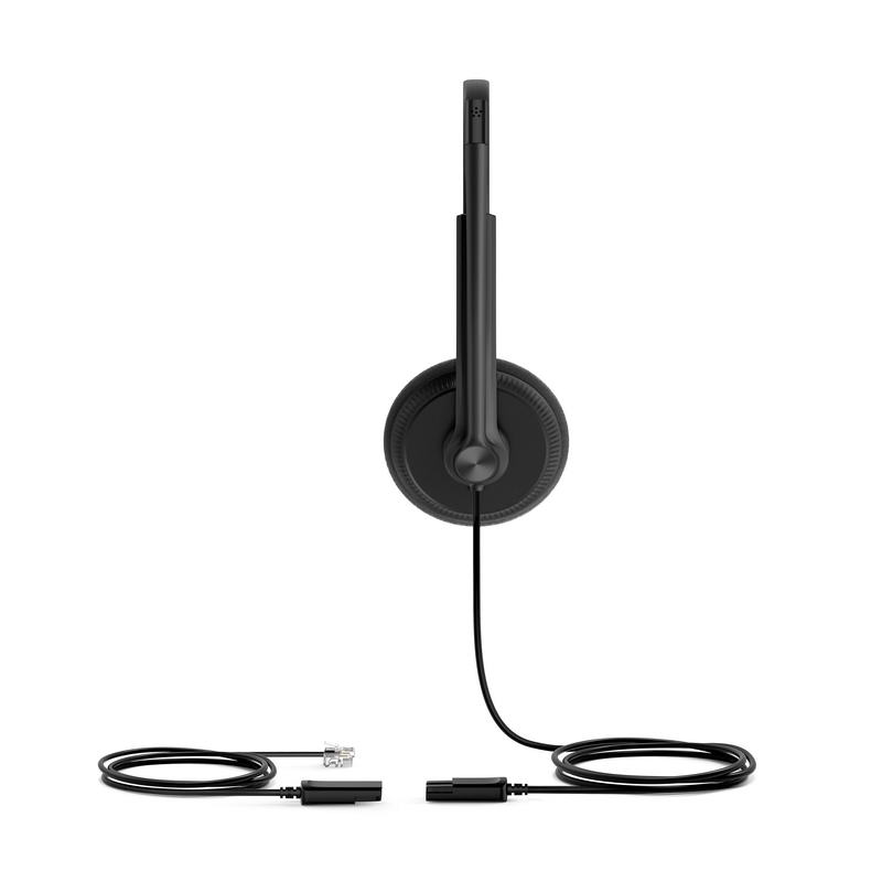 Yealink YHS34 Lite Dual náhlavná súprava na obe uši s QD-RJ9 konektormi 