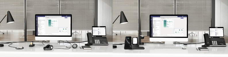 Yealink WH66 Dual DECT základňa s dotykovým LCD a náhlavnou súpravou na obe uši 