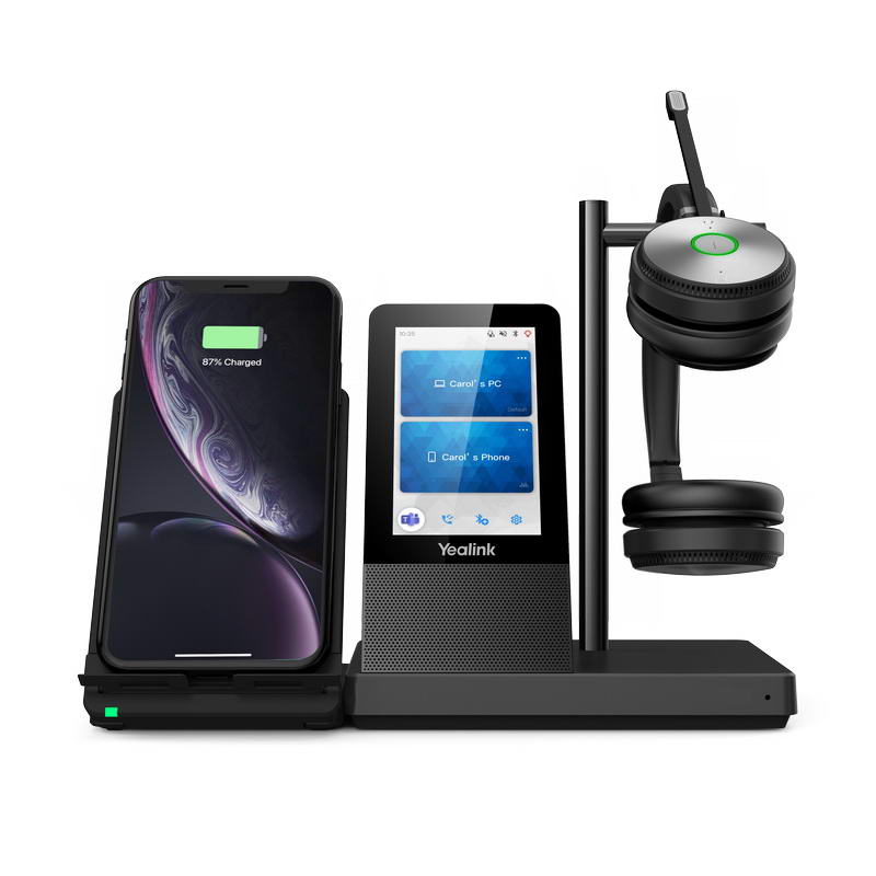 Yealink WH66 Dual DECT základňa s dotykovým LCD a náhlavnou súpravou na obe uši 