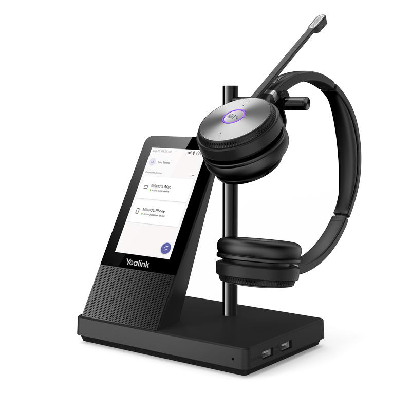 Yealink WH66 Dual DECT základňa s dotykovým LCD a náhlavnou súpravou na obe uši pre Teams