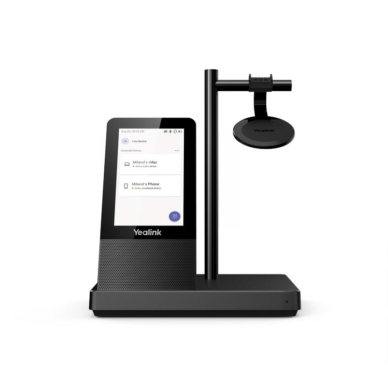 Yealink WH66 Dual DECT základňa s dotykovým LCD a náhlavnou súpravou na obe uši pre Teams 