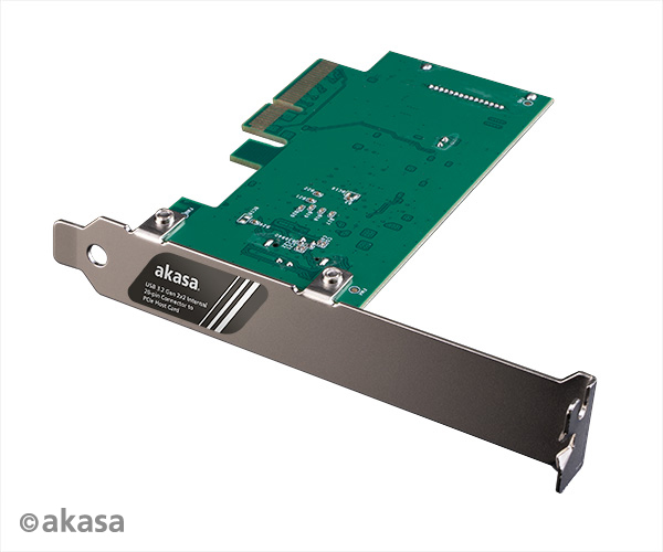 AKASA PCIe karta USB 3.2 Gen 2x2 interní konektor