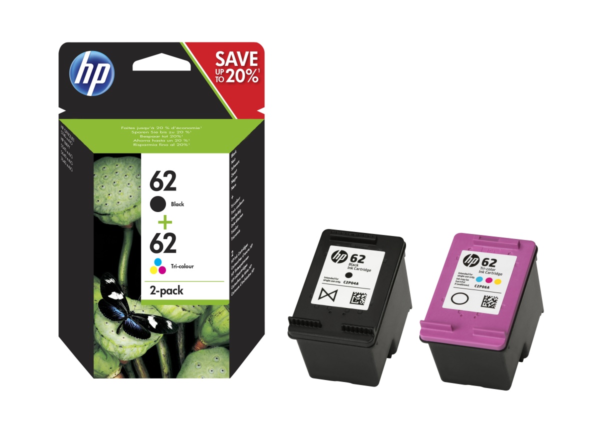 HP 62 atramentové náplne CMYK (N9J71AE)