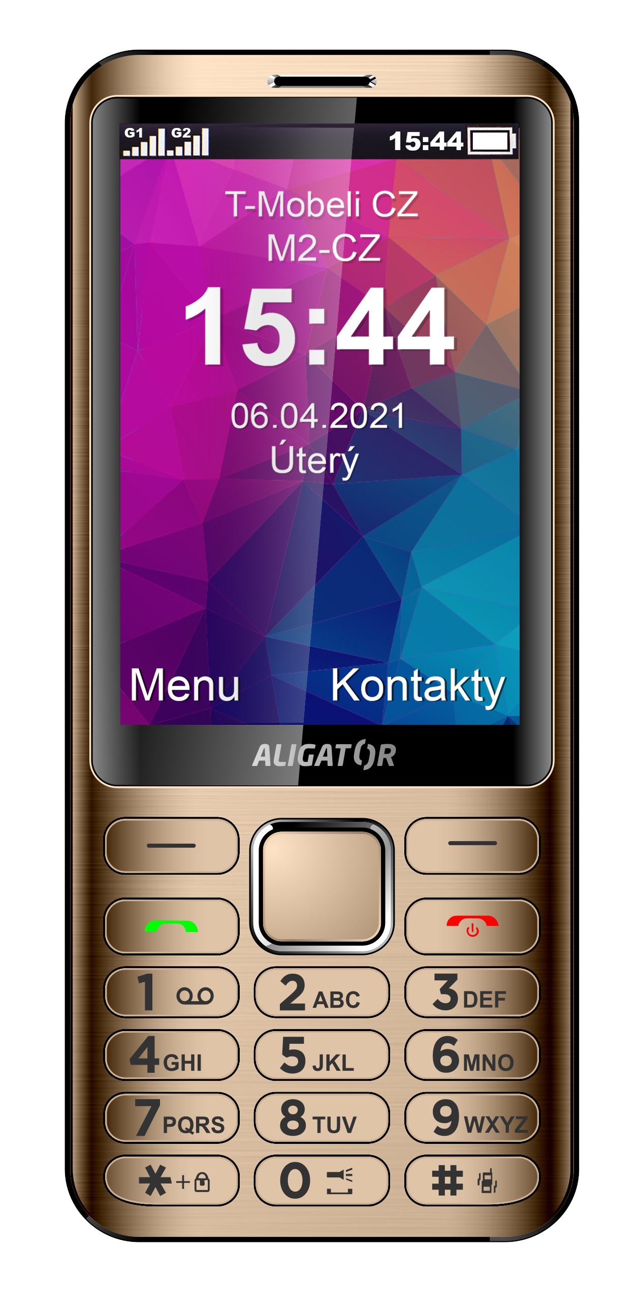 ALIGATOR D950 Dual sim zlatý 