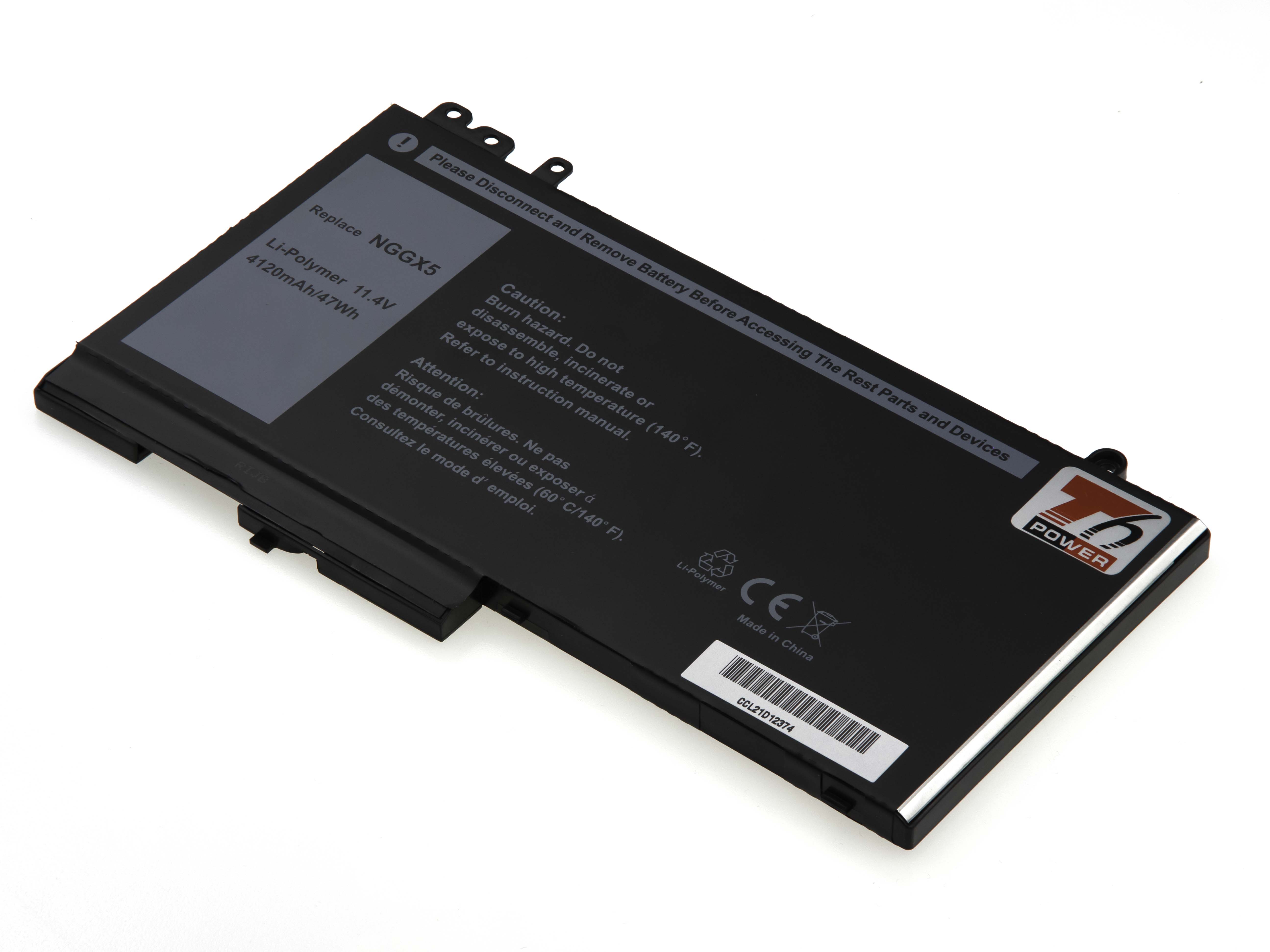 Batéria T6 Power pre Dell Latitude E5270, E5470, 4120mAh, 47Wh, 3cell, Li-pol