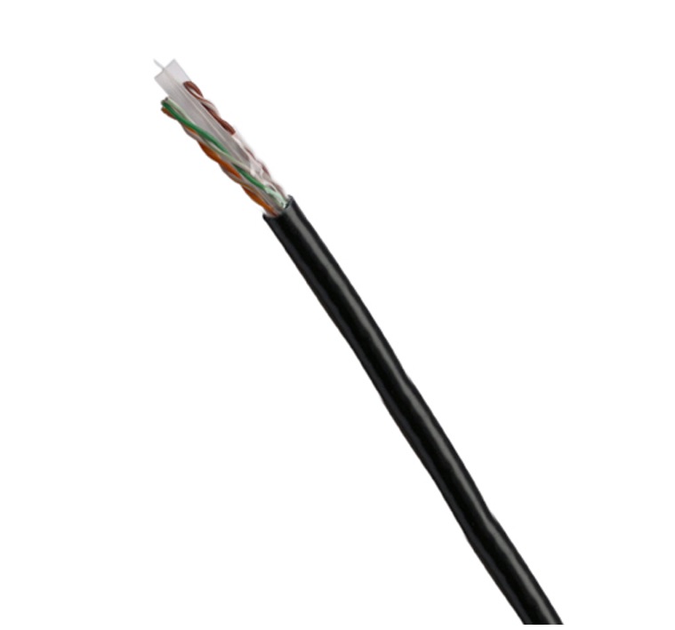 DATACOM UTP drôt CAT6 PE 100m čierny OUTDOOR