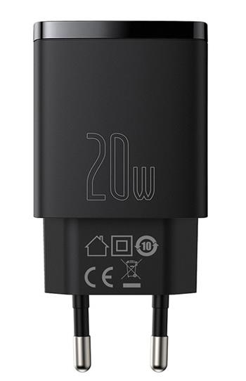 Baseus CCXJ-B01 Compact Quick Nabíjačka USB/ USB-C 20W Black