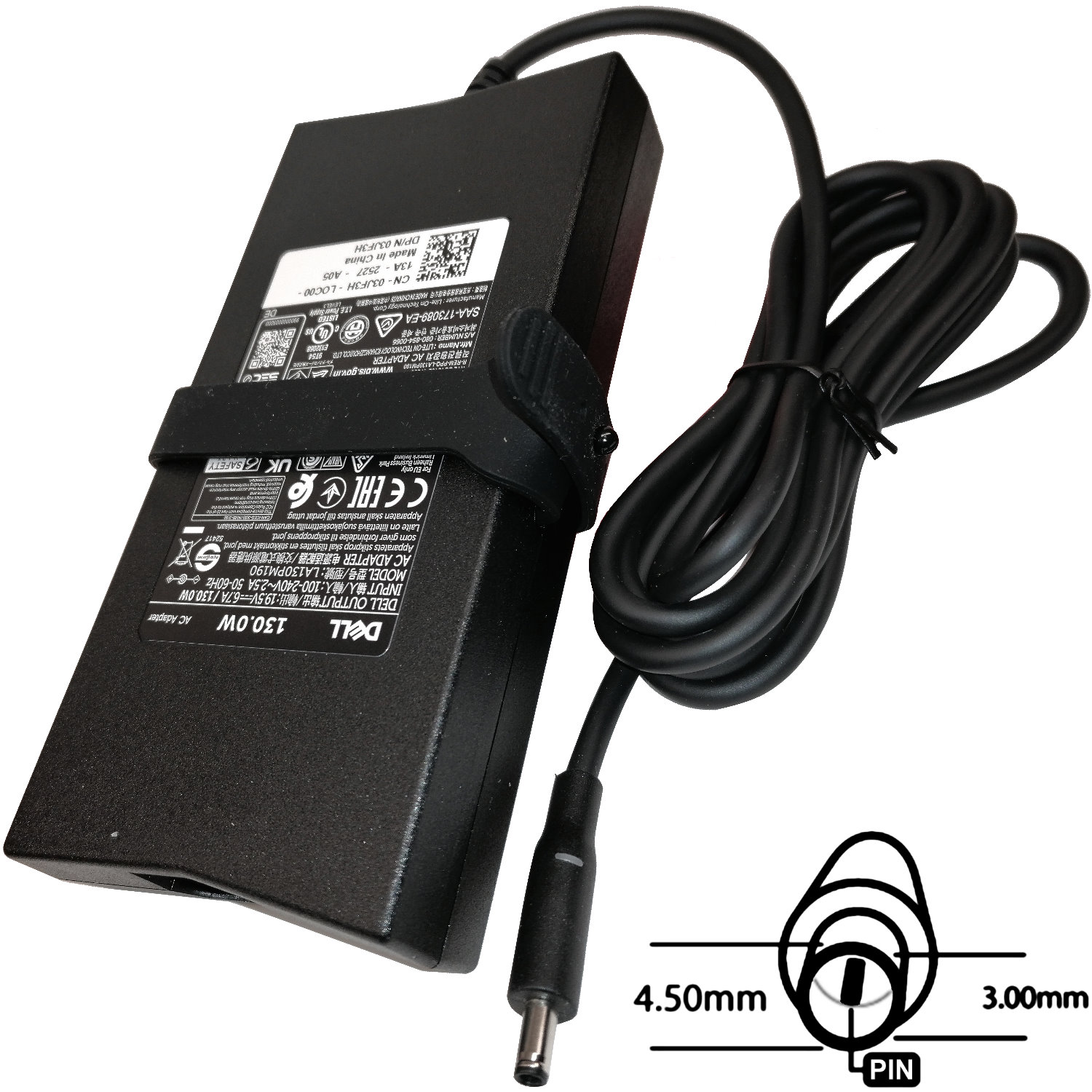 Napájací adaptér 130W, 19, 5V 4.5x3.0mm, originál DELL