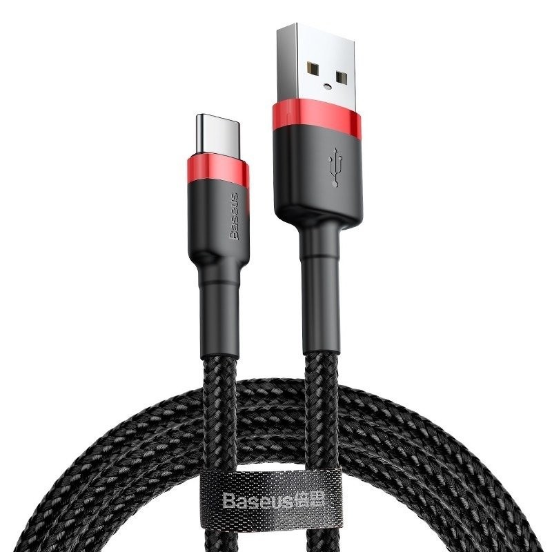 Baseus CATKLF-B91 Cafule Kábel USB-C 3A 1m Red/ Black
