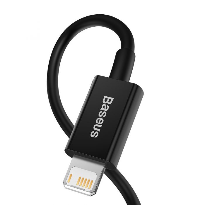 Baseus CALYS-A01 Superior Fast Charging Dátový Kábel USB to Lightning 2.4A 1m Black 