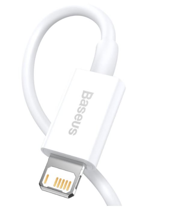 Baseus CALYS-02 Superior Fast Charging Kábel Lightning 2.4A 0.25m White 