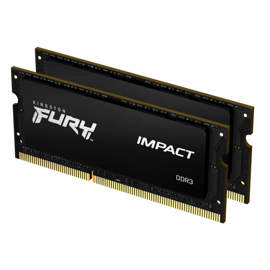 Kingston FURY Impact/ SO-DIMM DDR3L/ 8GB/ 1866MHz/ CL11/ 2x4GB/ Black 
