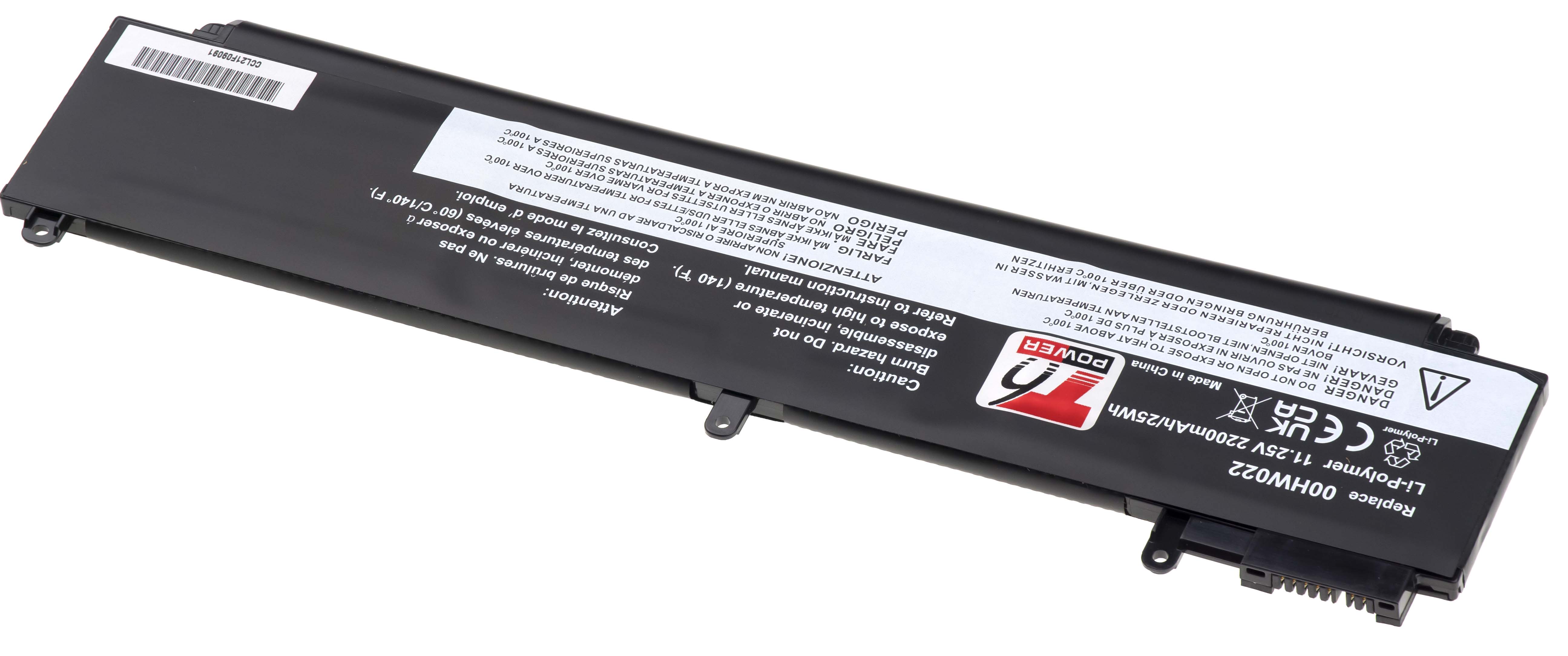 Batéria T6 Power pre Lenovo ThinkPad T460s, T470s, 2200mAh, 25Wh, 3cell, Li-Pol 