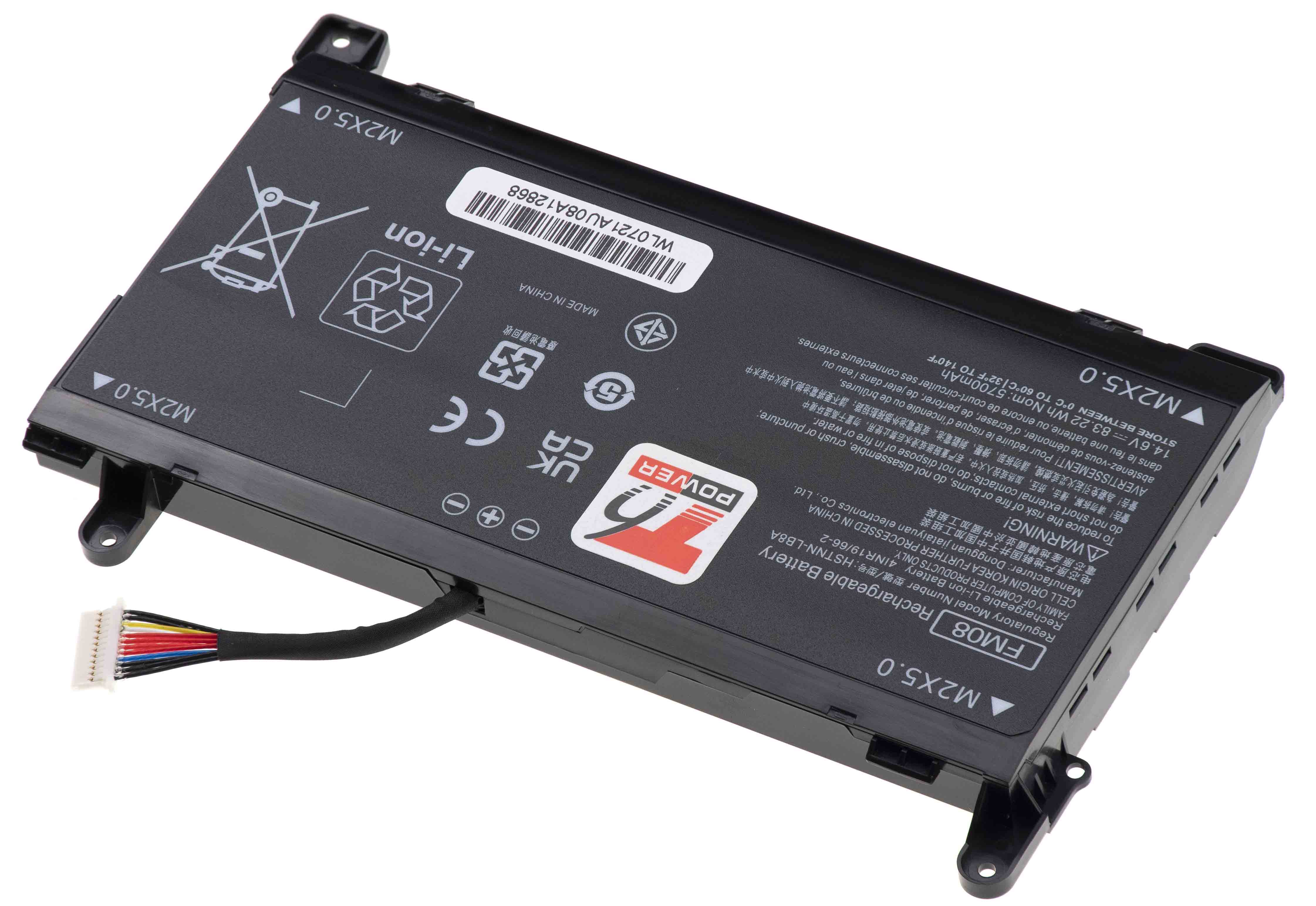 Batéria T6 Power pre HP Omen 17-an000, 17-an100, 12pin, Geforce 1050, 5973mAh, 86Wh, 8cell, Li-ion 