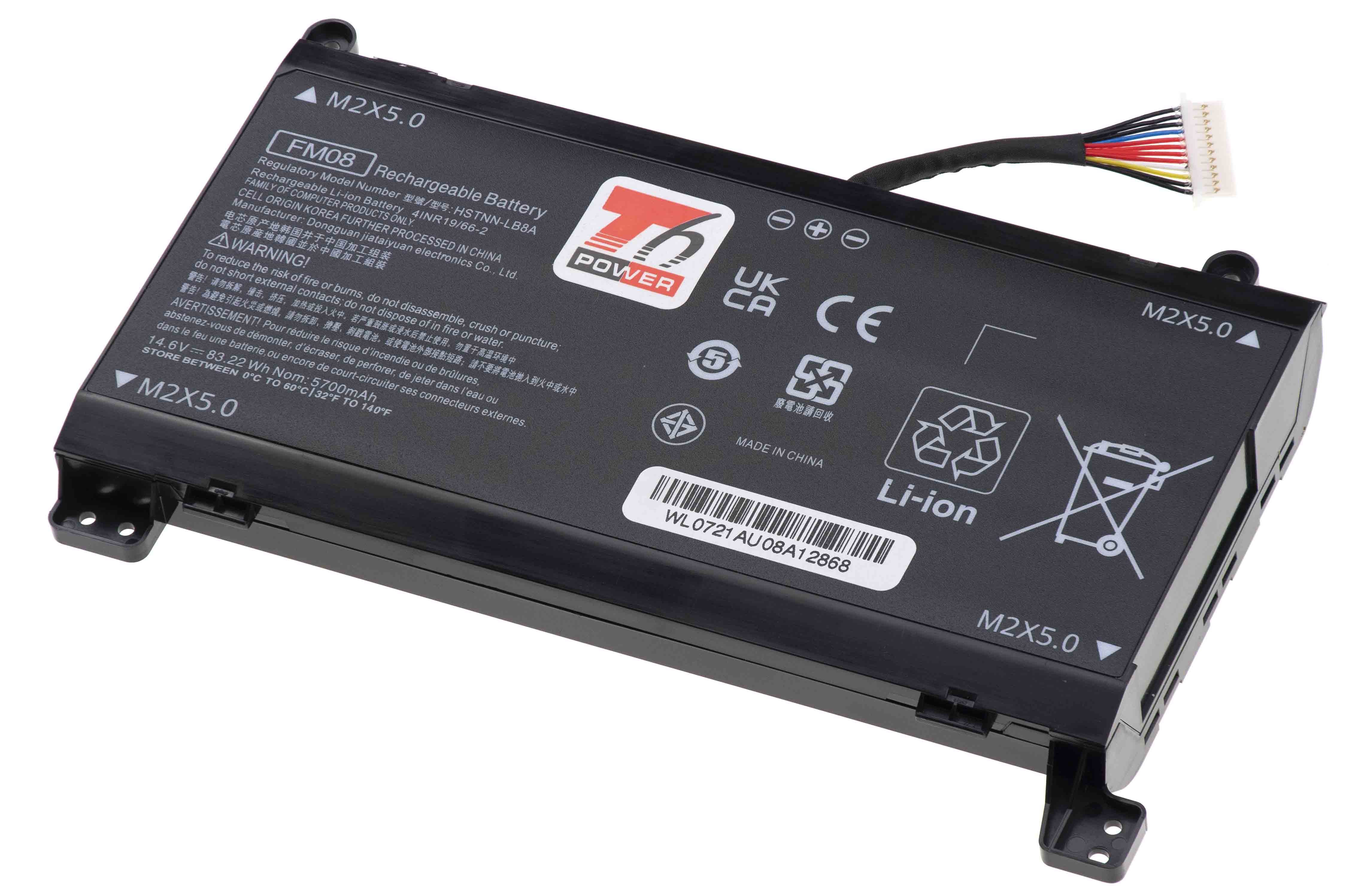 Batéria T6 Power pre HP Omen 17-an000, 17-an100, 12pin, Geforce 1050, 5973mAh, 86Wh, 8cell, Li-ion