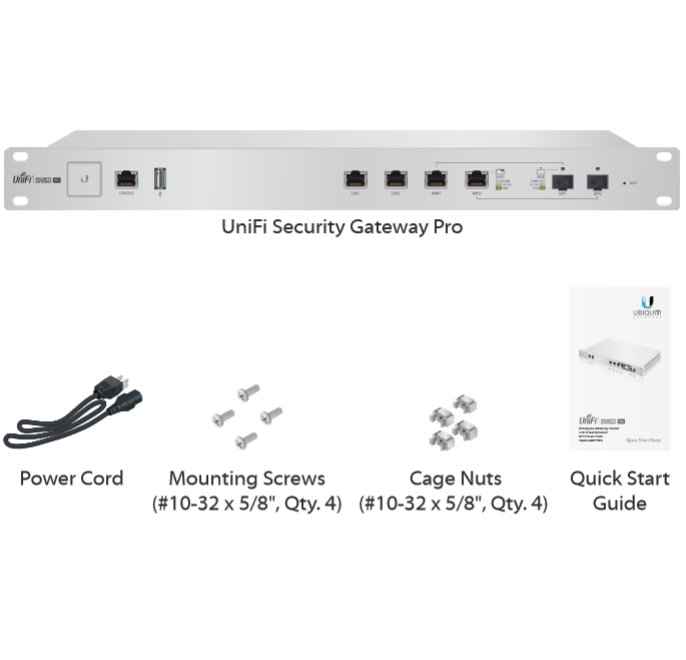 UBNT UniFi Security Gateway PRO [1GHz dvojjadrový CPU,  2GB DDR3 RAM,  2xWAN,  2x LAN,  2xSFP zdieľané] 
