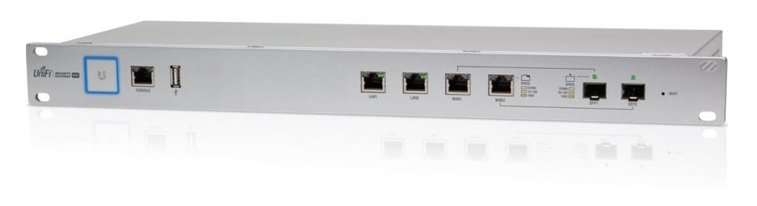 UBNT UniFi Security Gateway PRO [1GHz dvojjadrový CPU,  2GB DDR3 RAM,  2xWAN,  2x LAN,  2xSFP zdieľané]