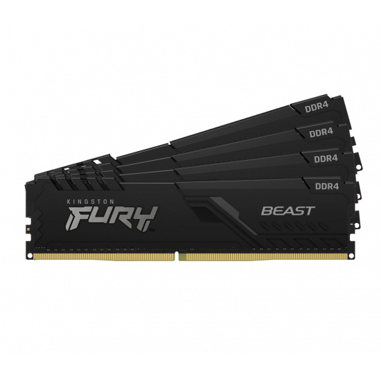 Kingston FURY Beast/ DDR4/ 128GB/ 3200MHz/ CL16/ 4x32GB/ Black