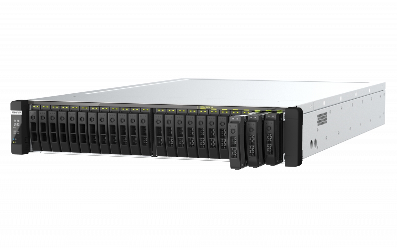 QNAP TDS-h2489FU-4309Y-64G (2x Xeon, 64GB ECC RAM, 24x 2, 5" SATA, 2x M.2 NVMe, 4x 2, 5GbE, 2x 25GbE) 
