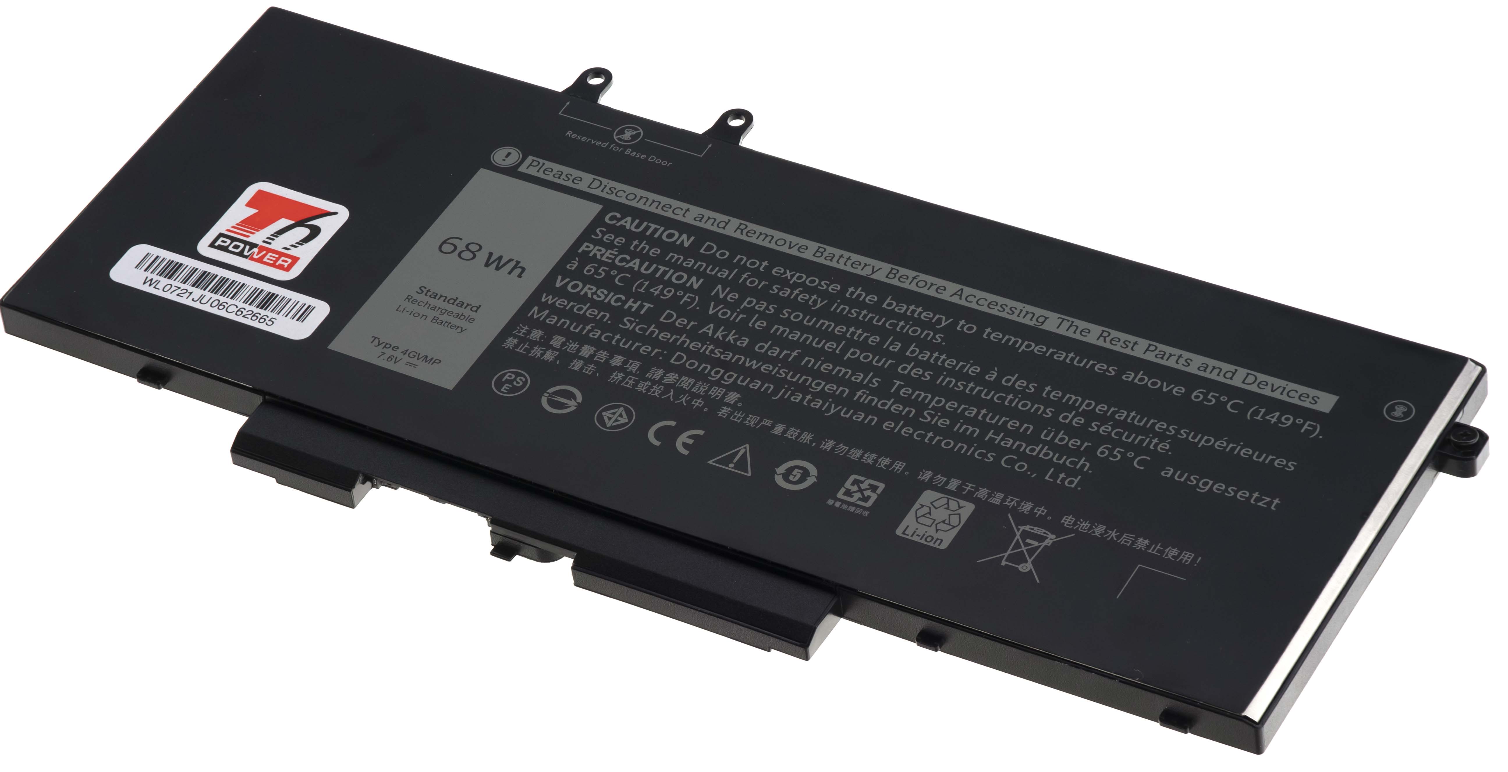 Batéria T6 Power pre Dell Latitude 5400, 5500, Precision 3540, 8900mAh, 68Wh, 4cell, Li-pol