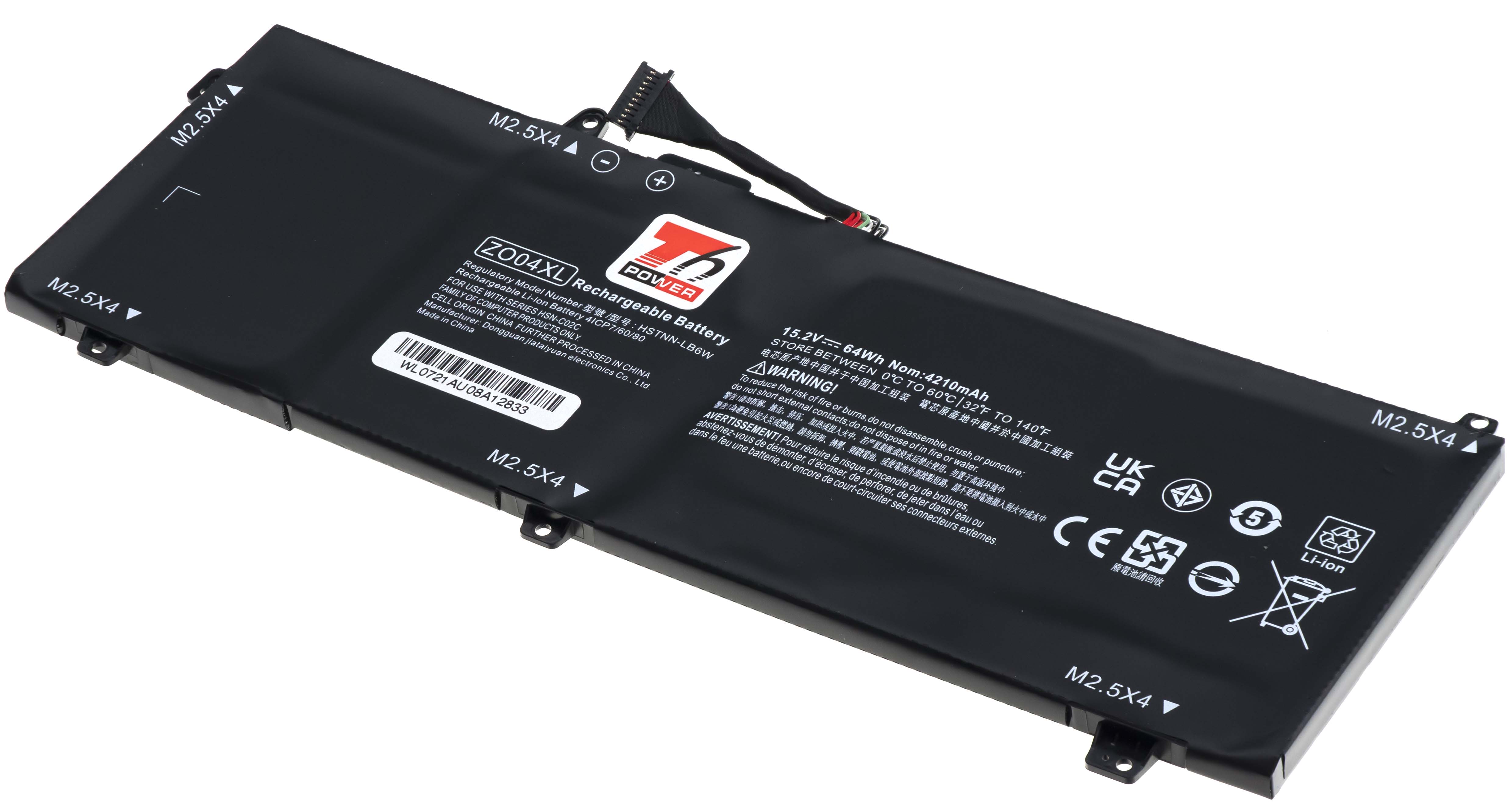 Batéria T6 Power HP ZBook Studio G3, ZBook Studio G4, 4210mAh, 64Wh, 4cell, Li-pol