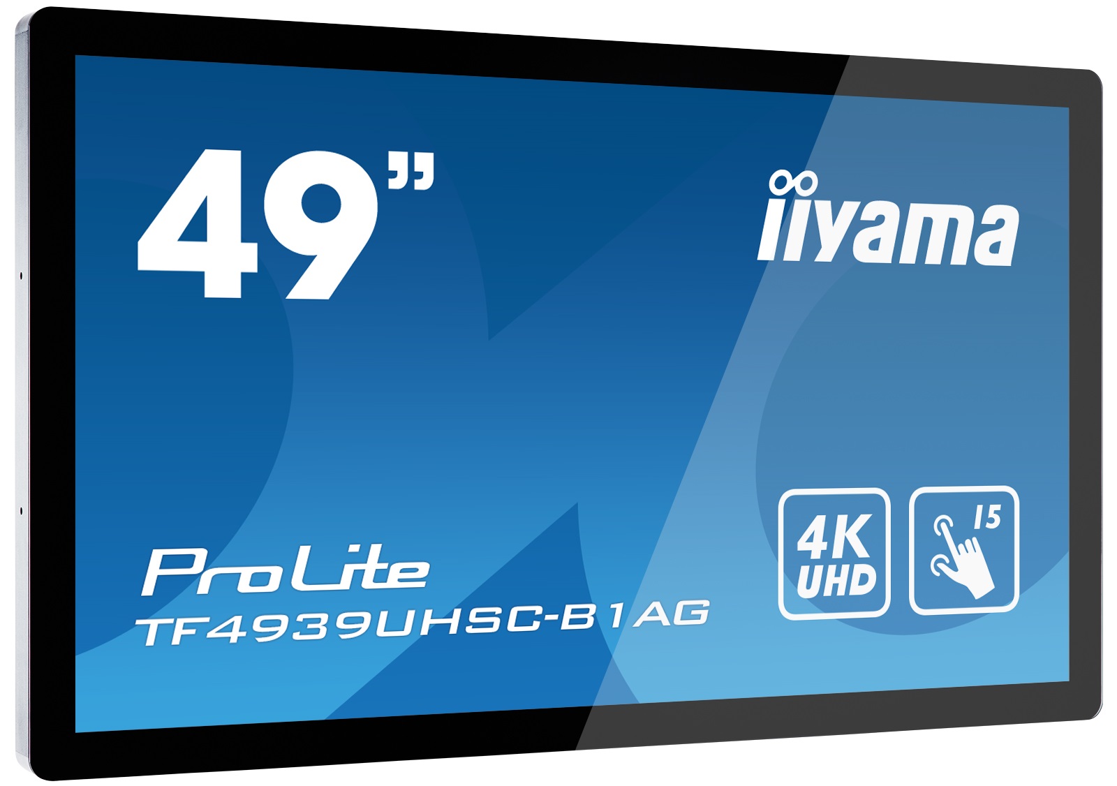 49" iiyama TF4939UHSC-B1AG: IPS, 4K, capacitive, 15P, 500cd/ m2, VGA, HDMI, DP, 24/ 7, IP54, čierny 